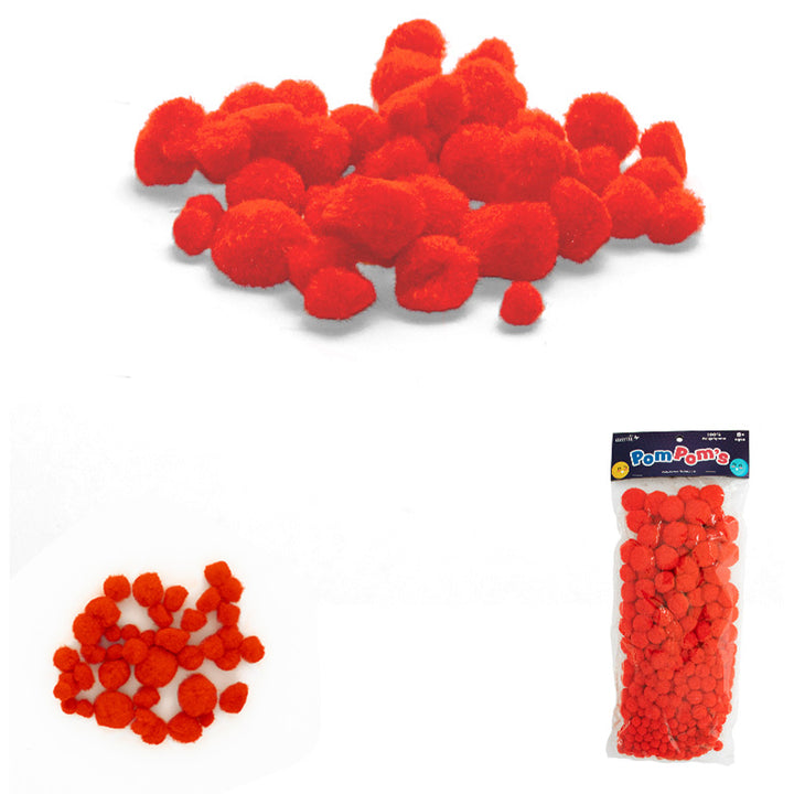 Pompoms by Avanti, Fuzzy PomPoms Balls, Assorted Size for DIY Creative Crafts Decorations, 300 Pieces