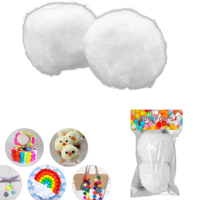 2 pc Avanti Big Ball Pompoms, Crafts Fuzzy Pom Pom Balls, Variety Color for DIY Creative Crafts Decorations,, 12-Pack