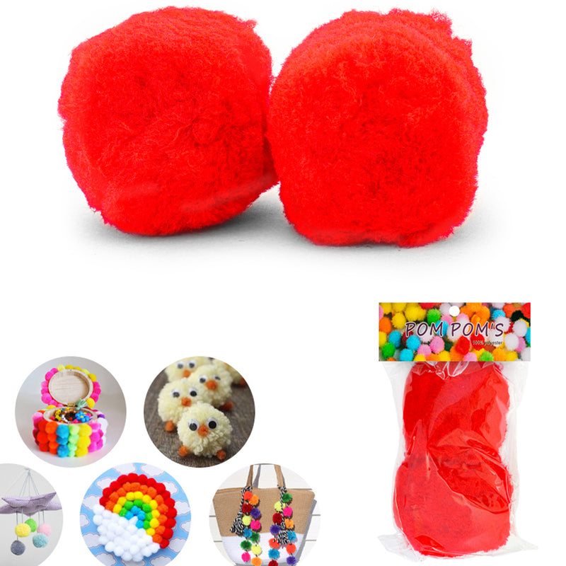 2 pc Avanti Big Ball Pompoms, Crafts Fuzzy Pom Pom Balls, Variety Color for DIY Creative Crafts Decorations,