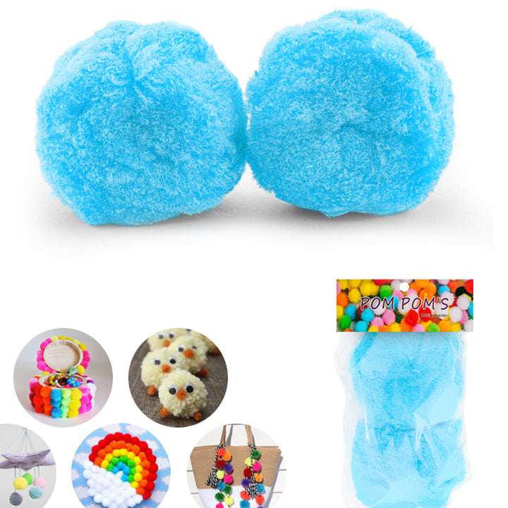 2 pc Avanti Big Ball Pompoms, Crafts Fuzzy Pom Pom Balls, Variety Color for DIY Creative Crafts Decorations,