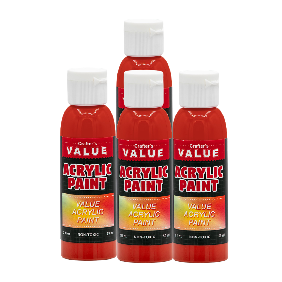 Value Paint by Painters by Heart – 2 fl oz (59 ml) Acrylic Paint – Standard Colors (Single or 4 Pack)
