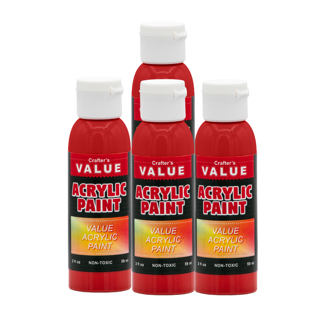 Value Paint by Painters by Heart – 2 fl oz (59 ml) Acrylic Paint – Standard Colors (Single or 4 Pack)