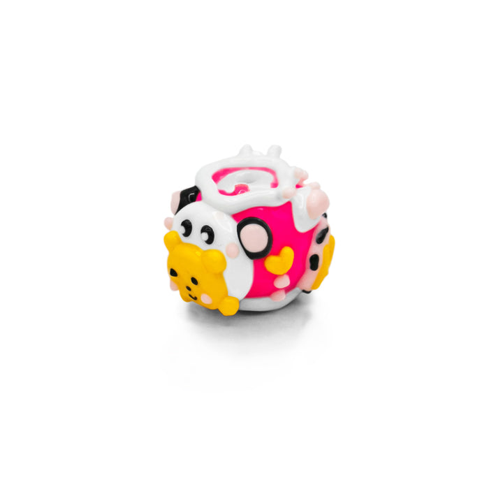 Dazzling Multicolor Glossy D.Bead – 16 mm with 2 mm Hole (Single or 12-Pack)