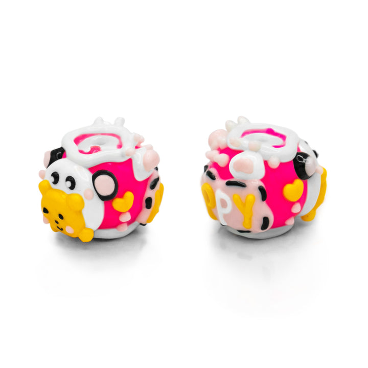 Dazzling Multicolor Glossy D.Bead – 16 mm with 2 mm Hole (Single or 12-Pack)