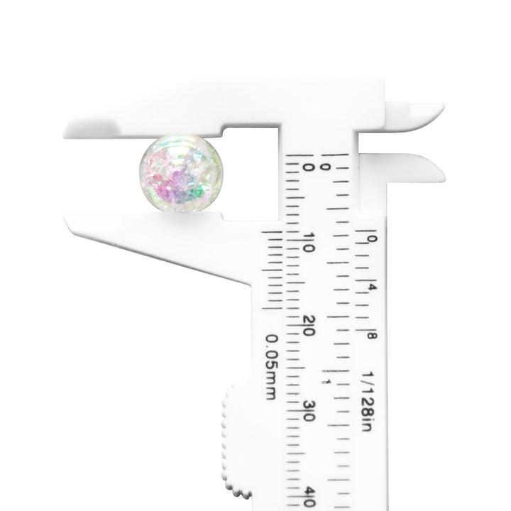 Sparkling Glossy Clear GL Beads – 10 mm with 2 mm Hole, 10-Pack