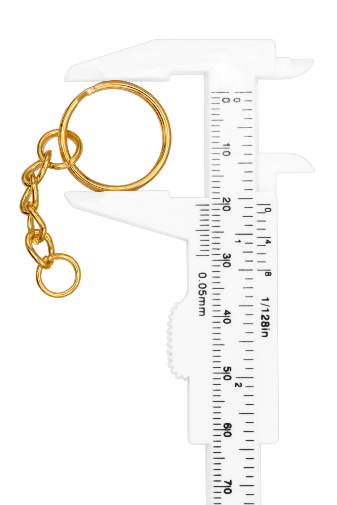 Sleek Metal Key Rings with Chain – Set of 12