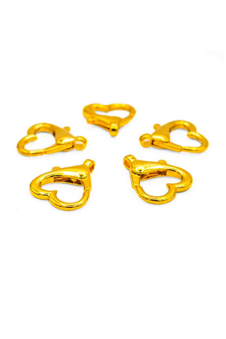 Elegant Heart Key Ring 22 mm – 5 Pieces