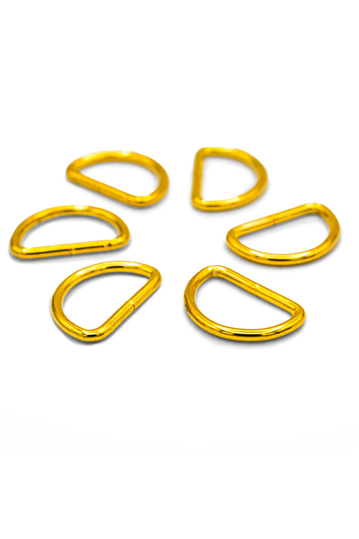 Durable Metal D-Rings (25 mm) – 6 Pieces