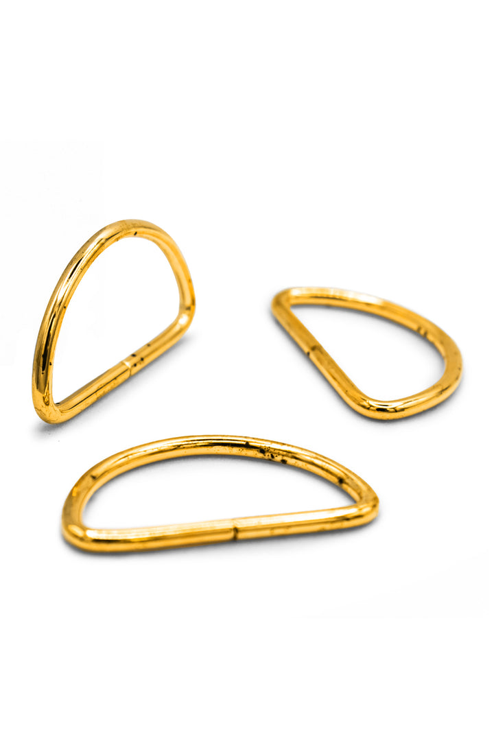 Chic Matte Metal D-Rings, 38 mm — 3-Pack