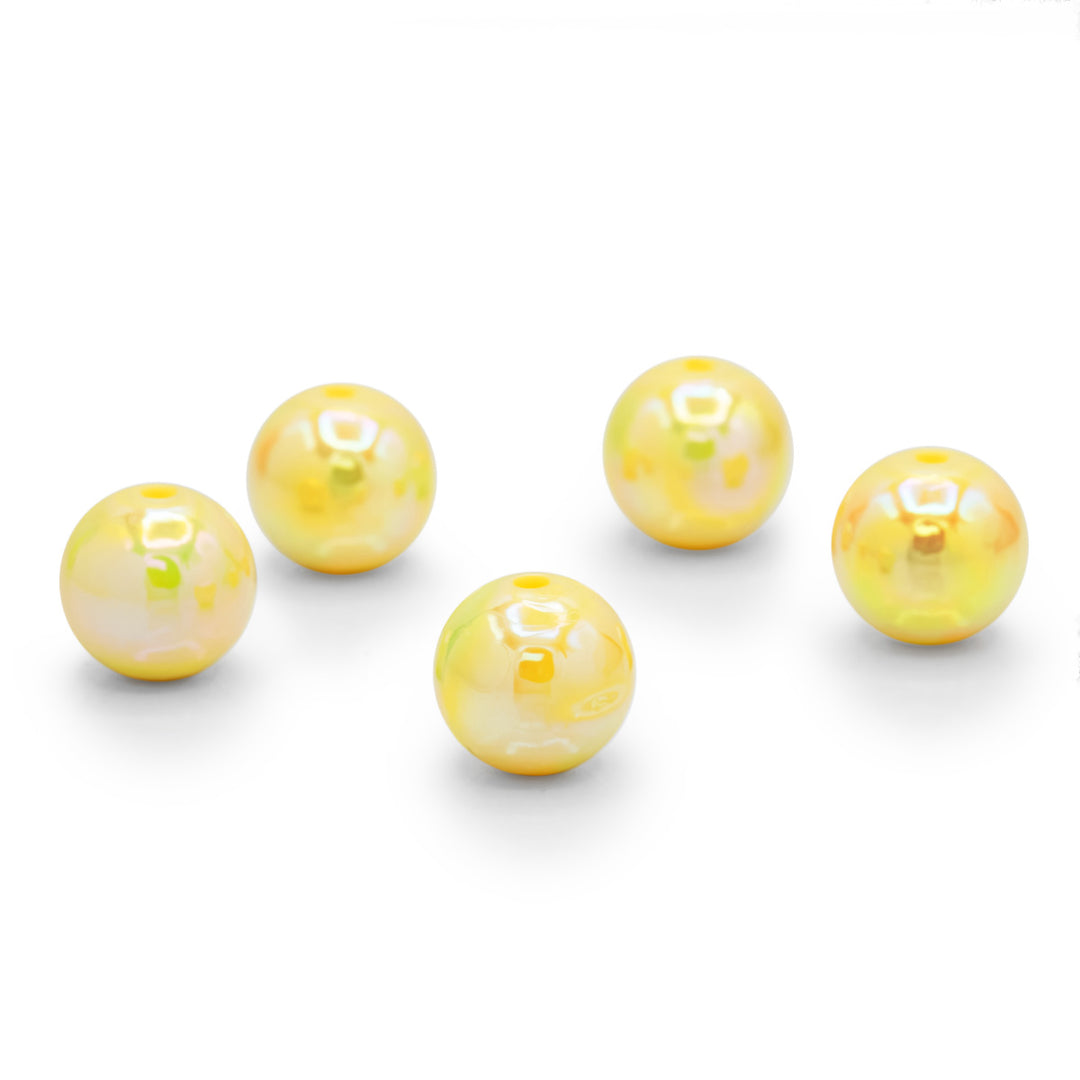 Radiant Gloss AB Beads – 16 mm, 15 pcs — Available in 8 Glossy Colors