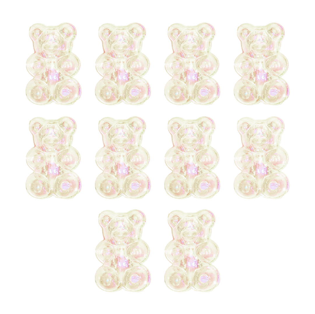 Charming AB Bear Bead, 10 × 16 mm — Glossy Delight in Every Color