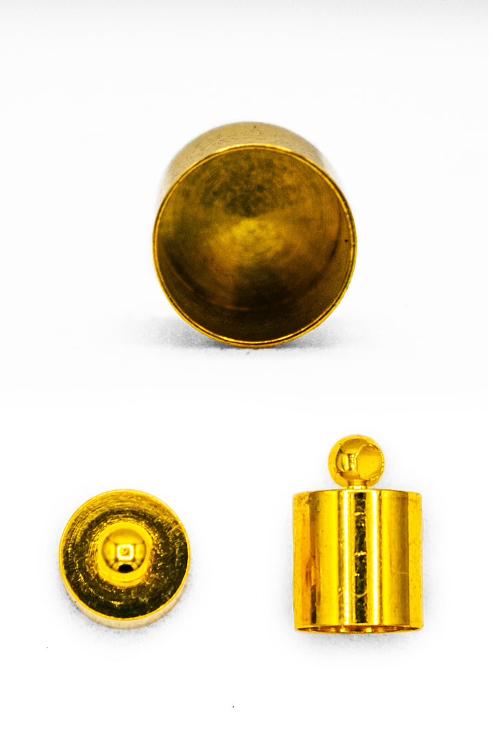 Gleaming Matte Gold 8 mm Beads with 2 mm Hole, 10 Pieces