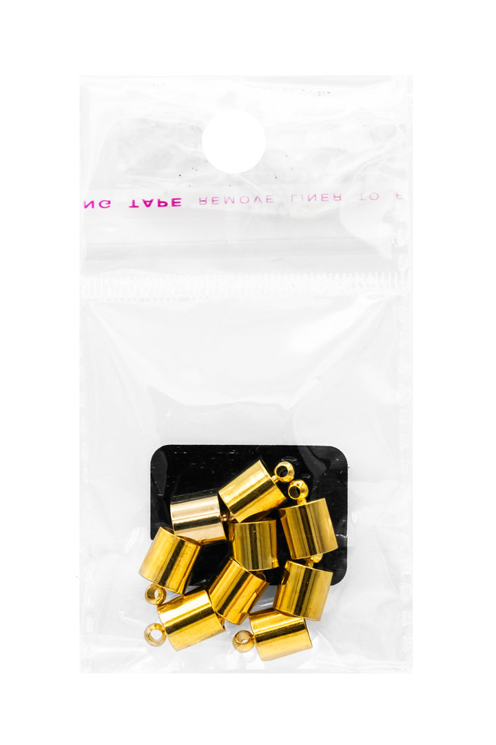 Gleaming Matte Gold 8 mm Beads with 2 mm Hole, 10 Pieces