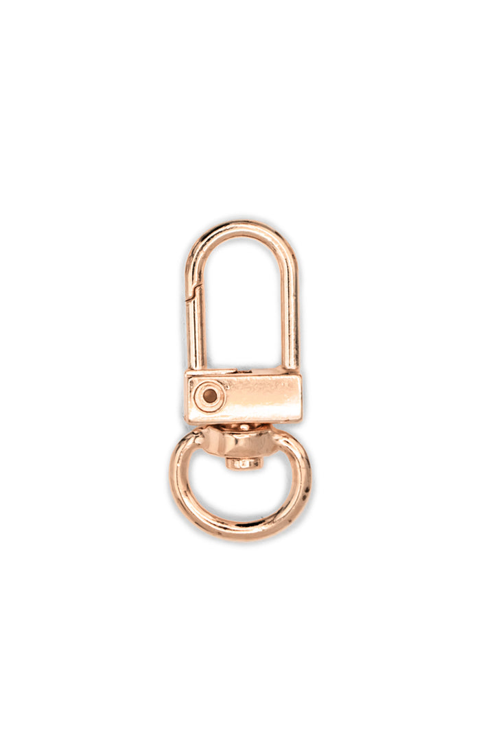 Elegant Matte Rose Gold Swivel Snap Hooks, 5 Pieces