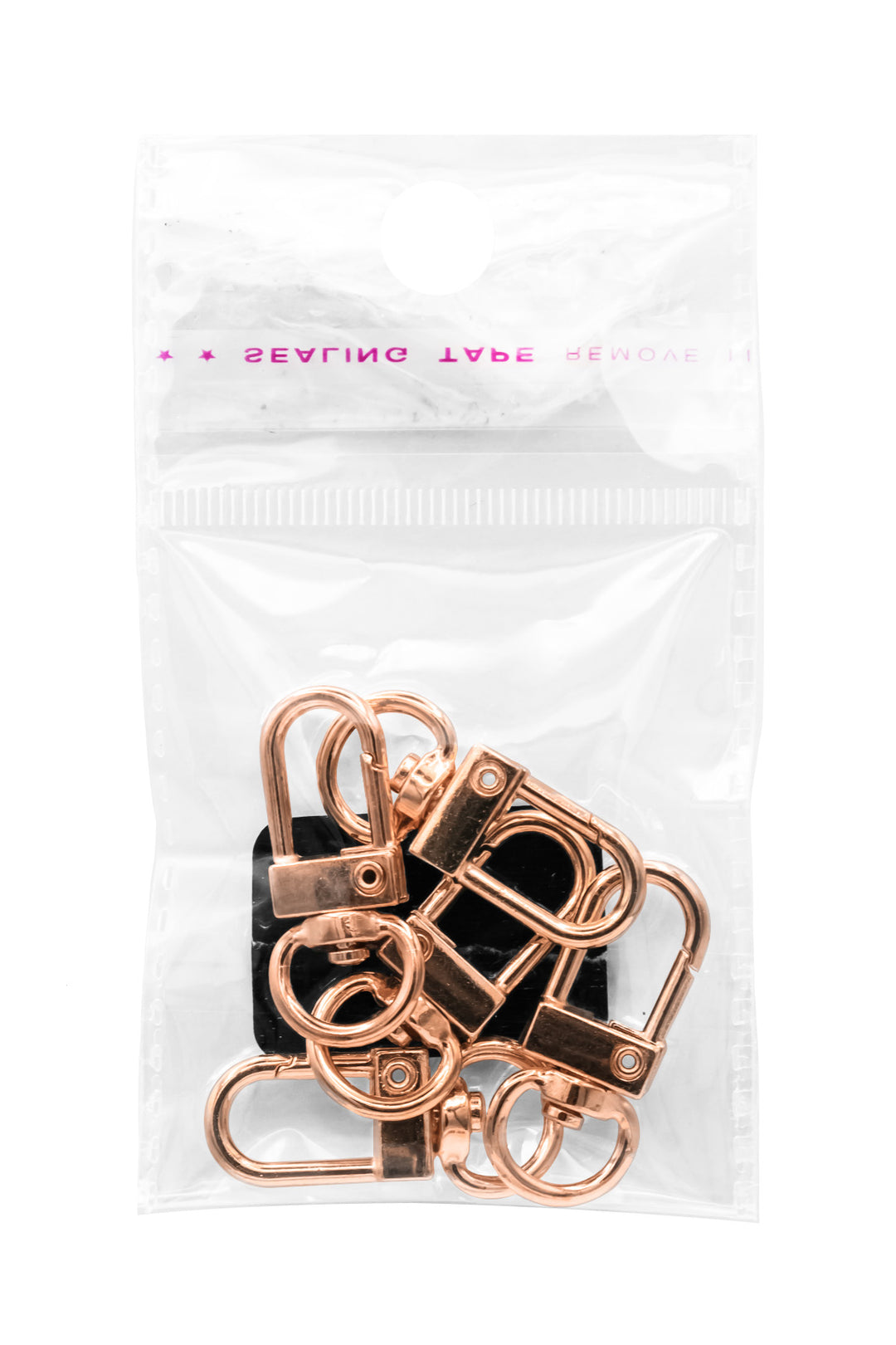 Elegant Matte Rose Gold Swivel Snap Hooks, 5 Pieces