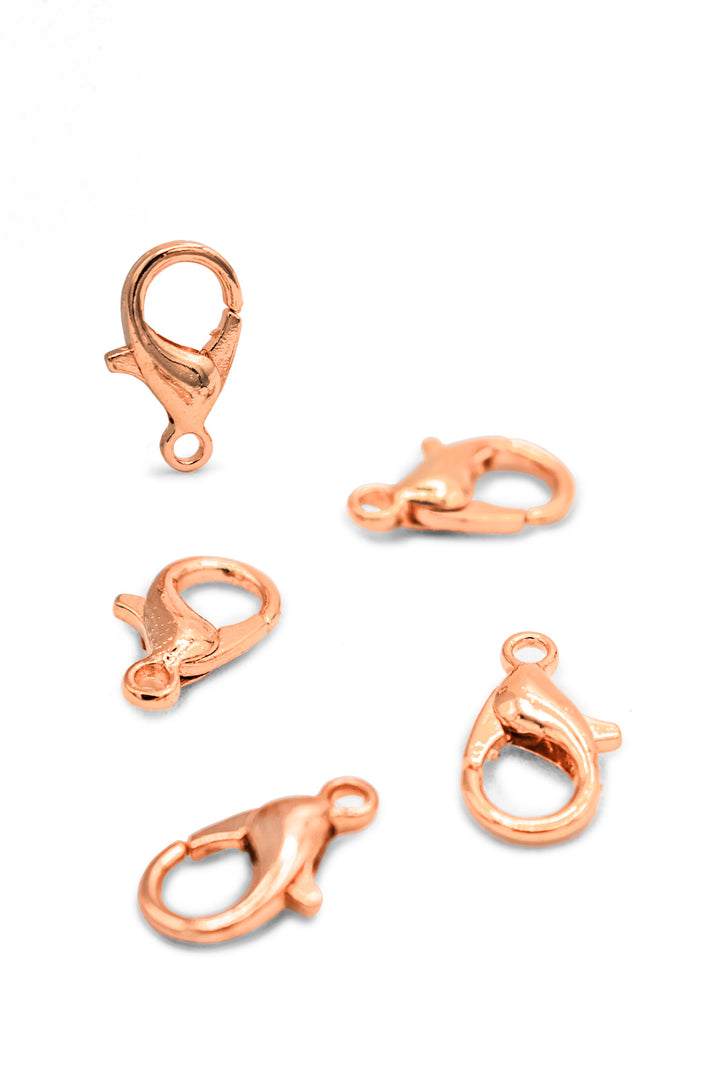 Elegant Lobster Clasps, 5 PCS– Matte Rose Gold, Matte Gold & Matte Nickel