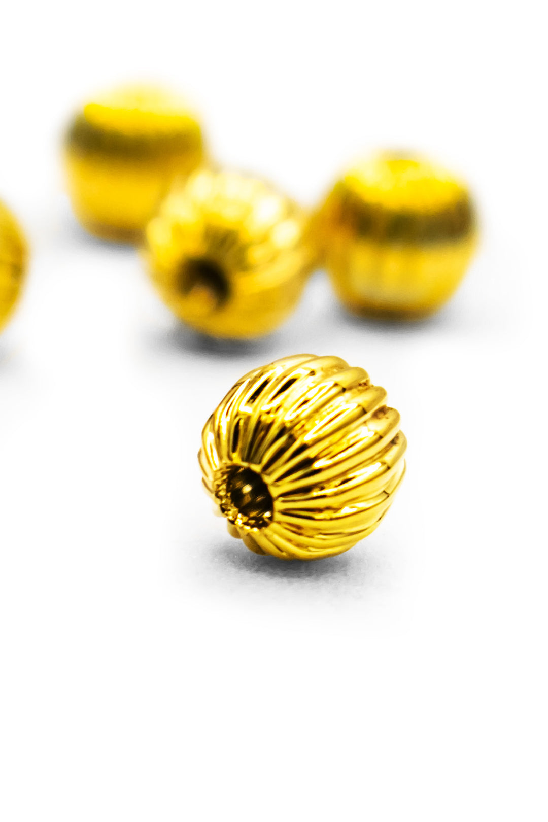 Stunning Matte Metallic Round Beads – 6 mm, 2 mm Hole, Set of 5pcs