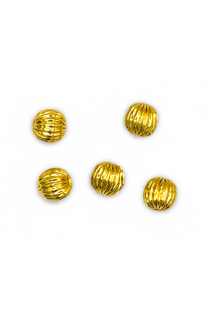 Stunning Matte Metallic Round Beads – 6 mm, 2 mm Hole, Set of 5pcs