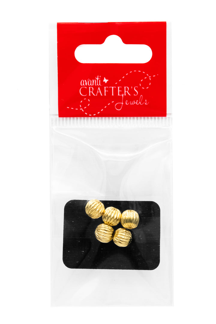 Stunning Matte Metallic Round Beads – 6 mm, 2 mm Hole, Set of 5pcs