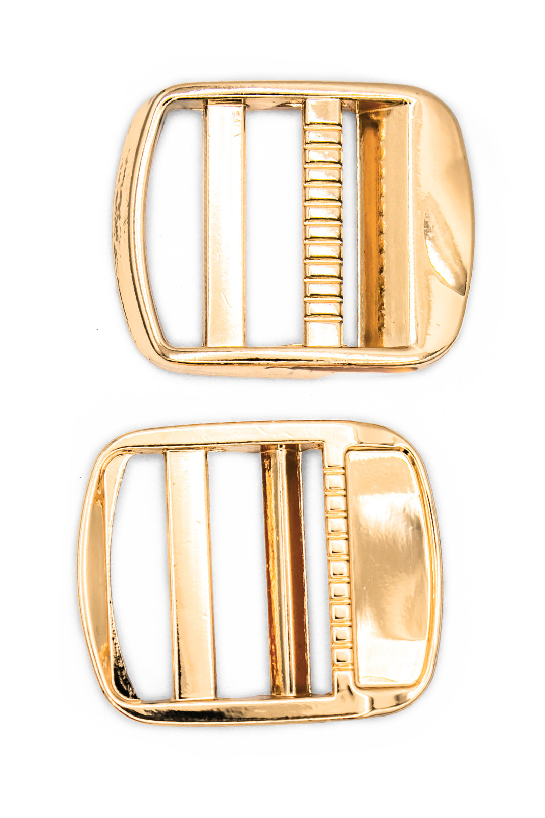 Premium Metal Buckle Set – 25 mm Matte Gold & Copper, 2 Pieces