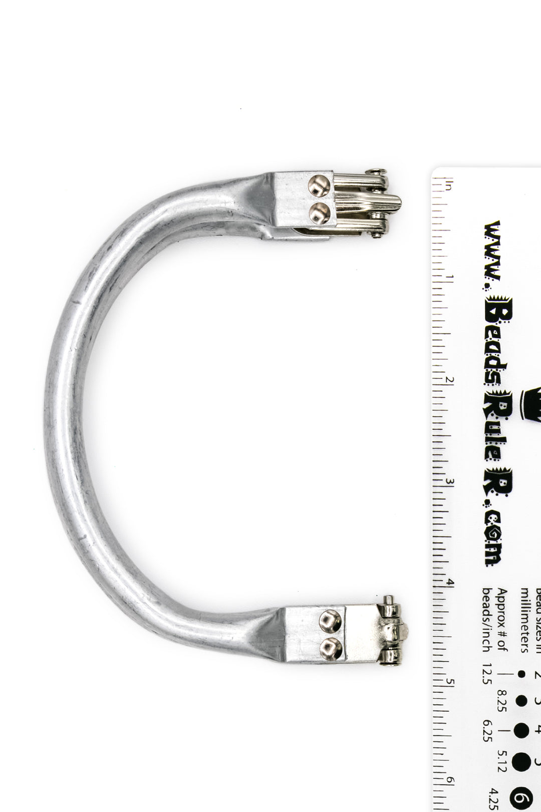 Matte Silver Handbag Handle 12 × 9 cm
