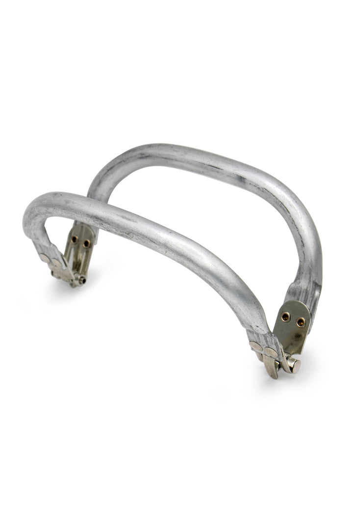 Matte Silver Handbag Handle 12 × 9 cm