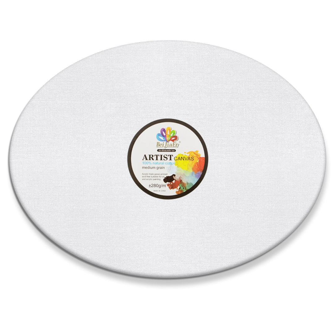 Triple-Primed Cotton Canvas – 12" x 16” Ready-to-Paint Surface for Acrylic, Oil, and More, 6-Pack