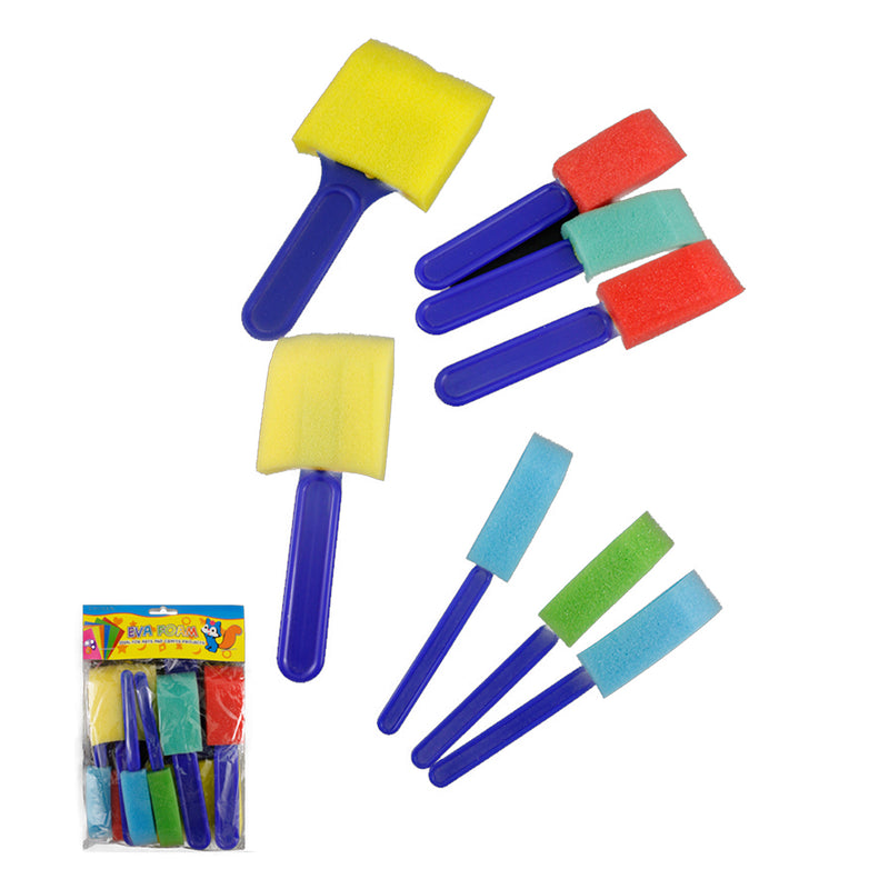 Sponge Paint Stamp Sets, Variety Colors, 8 pcs, 12-Pack