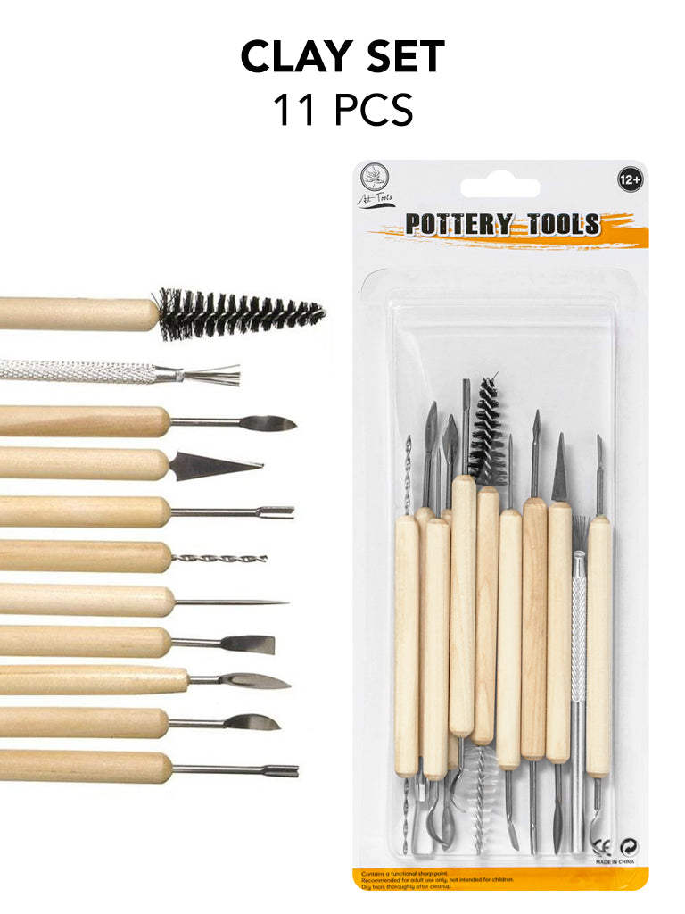 11-Piece Clay Set - Shape, Sculpt & Create!, 3-Pack