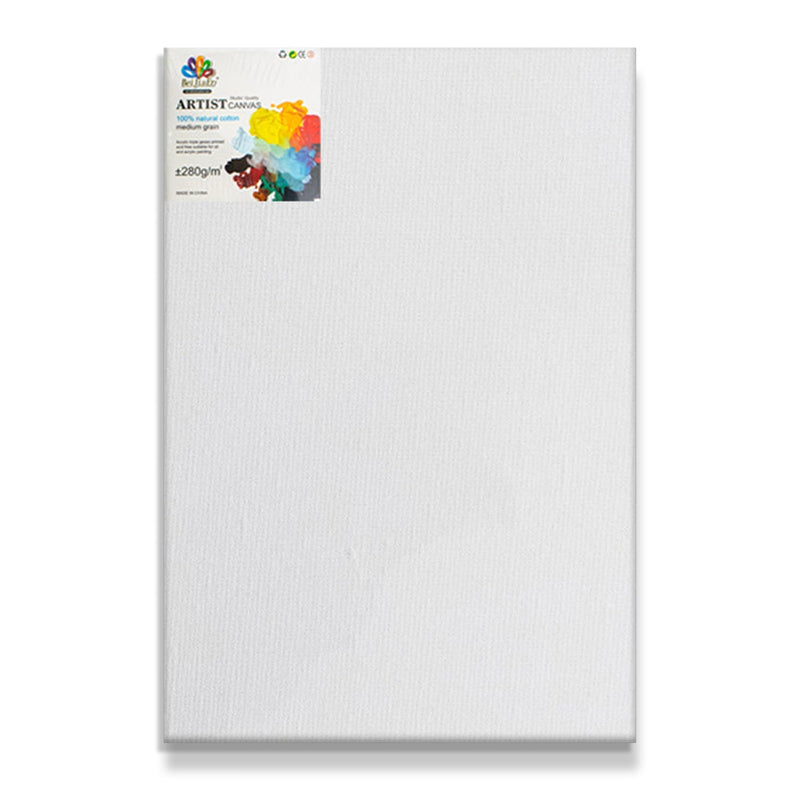 Triple-Primed Cotton Canvas – 24"x36” Ready-to-Paint Surface for Acrylic, Oil, and More, 6-Pack