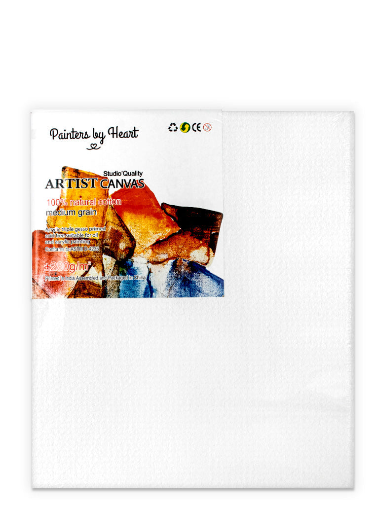 Triple-Primed Cotton Canvas – 10"x12” Ready-to-Paint Surface for Acrylic, Oil, and More, 12-Pack