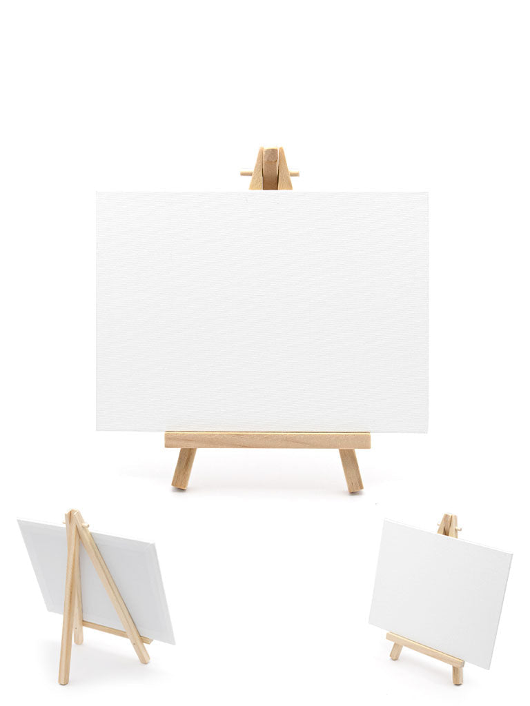 Mini Canvas & Easel Painting Kit – 5" x 7" Portable Art Set for DIY, Crafting, and Display, 12-Pack