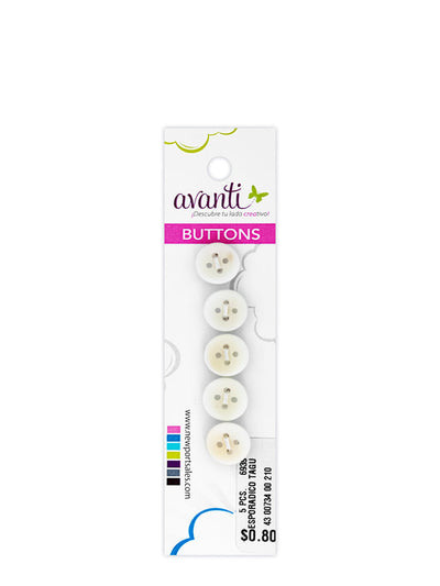 Sewing Buttons – 14L (8.5mm / 0.33 inches) with 4 Holes – Perfect for Baby Clothing, Dresses & Accessories, 12-Pack