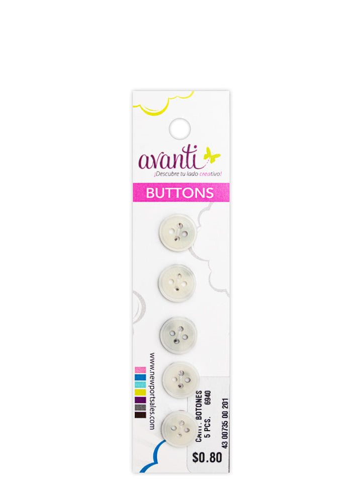 Sewing Buttons – 16L (9.5mm / 0.37 inches) with 4 Holes – Perfect for Shirts, Tunics & Delicate Jackets