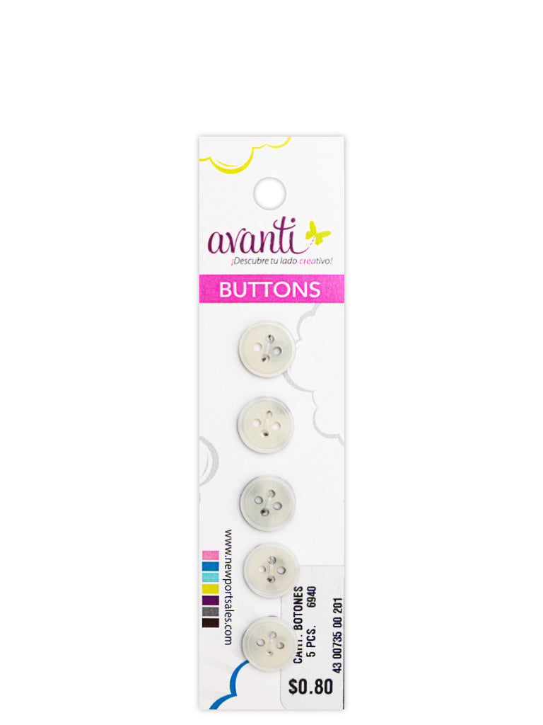 Sewing Buttons – 16L (9.5mm / 0.37 inches) with 4 Holes – Perfect for Shirts, Tunics & Delicate Jackets, 12-Pack