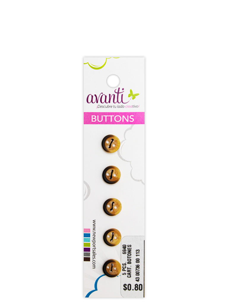 Sewing Buttons – 14L (8.5mm / 0.33 inches) with 4 Holes – Perfect for Baby Clothes, Dresses & Accessories, 12-Pack