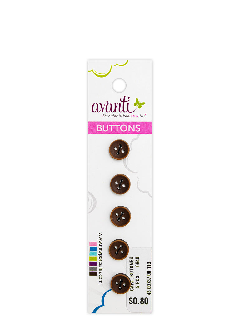 Sewing Buttons – 15L (9.0mm / 0.35 inches) with 4 Holes – Perfect for Blouses, Dresses & Decorative Accents, 12-Pack