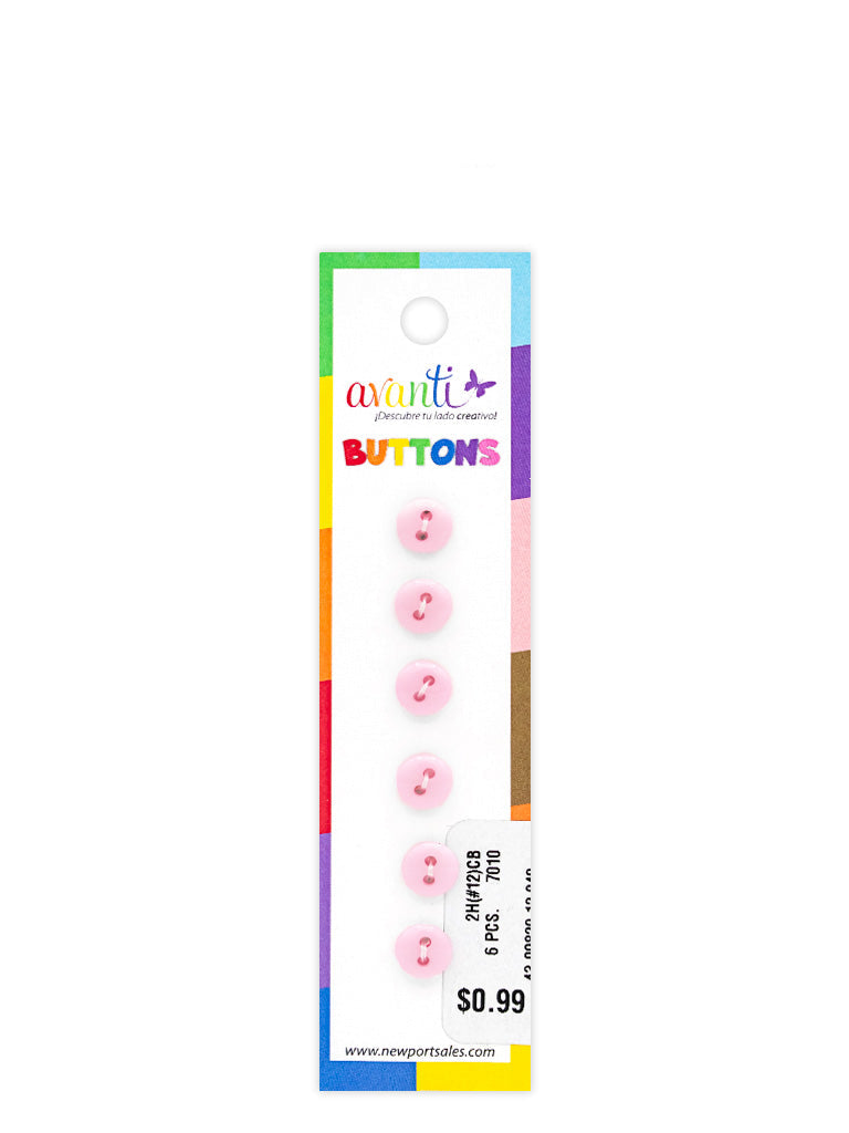 Sewing Buttons – 12L (7.5mm / 0.3 inches) with 2 Holes – Perfect for Shirt Collars, Baby Clothing & Crafts,12-Pack