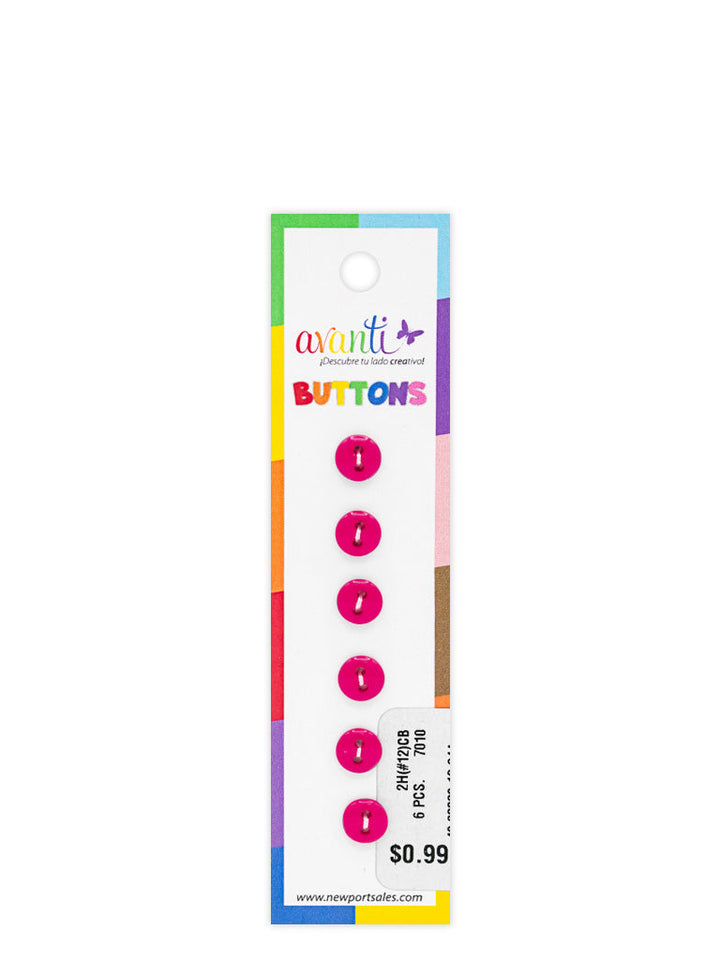 Sewing Buttons – 12L (7.5mm / 0.3 inches) with 2 Holes – Perfect for Shirt Collars, Baby Clothing & Crafts,12-Pack