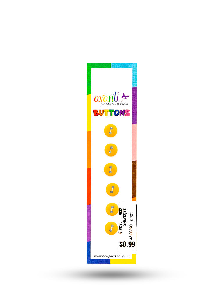 Sewing Buttons – 12L (7.5mm / 0.3 inches) with 2 Holes – Perfect for Shirt Collars, Baby Clothing & Crafts,12-Pack