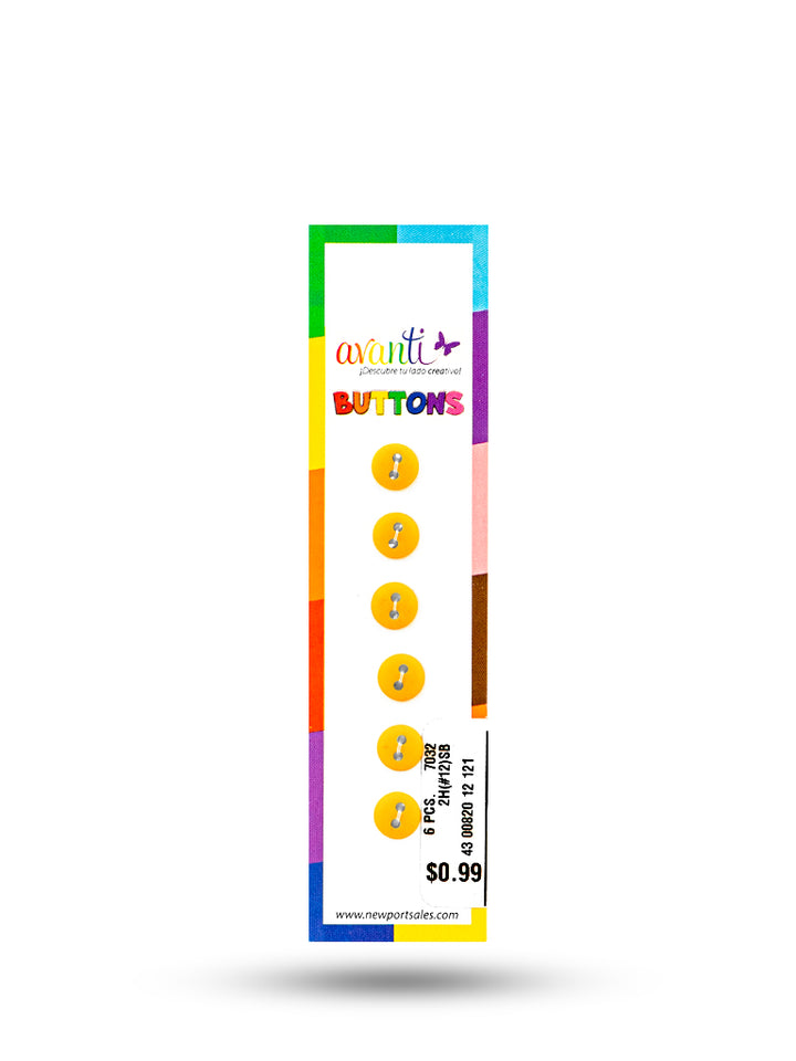 Sewing Buttons – 12L (7.5mm / 0.3 inches) with 2 Holes – Perfect for Shirt Collars, Baby Clothing & Crafts,12-Pack