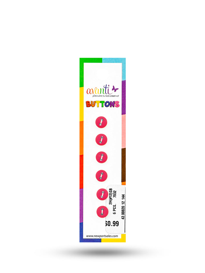 Sewing Buttons – 12L (7.5mm / 0.3 inches) with 2 Holes – Perfect for Shirt Collars, Baby Clothing & Crafts,12-Pack