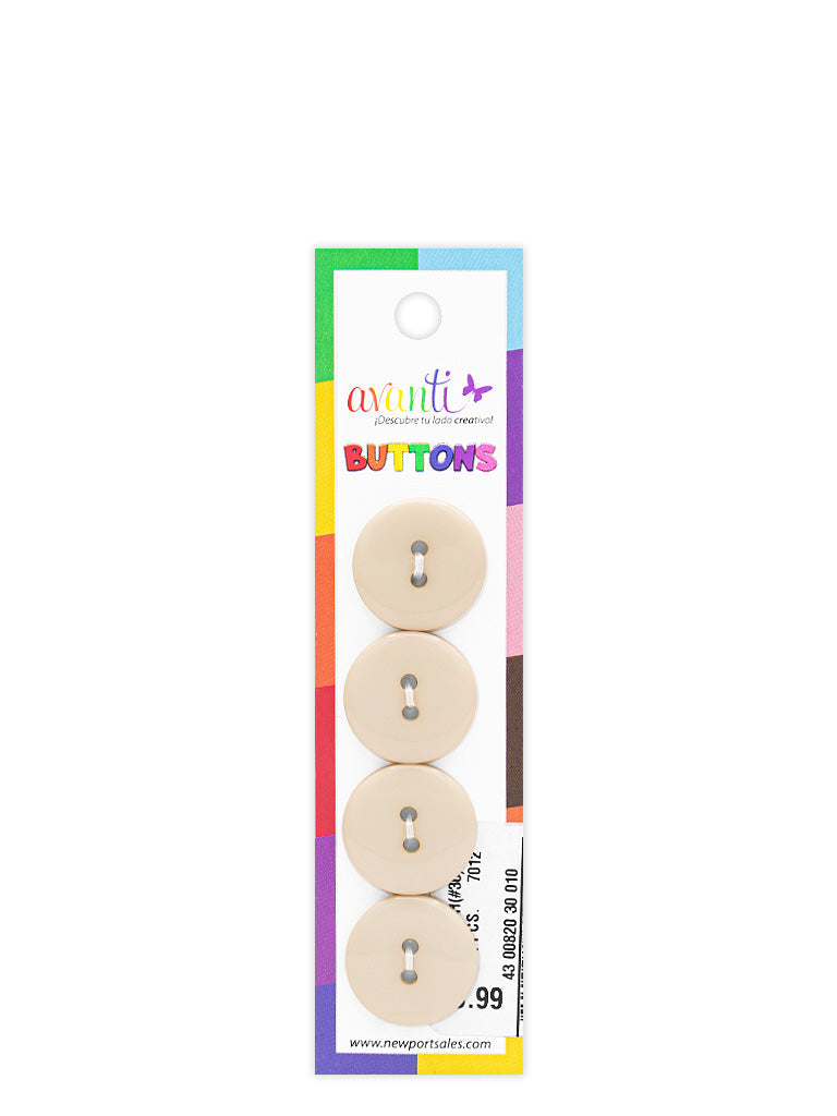 Sewing Buttons – 29L (18.0mm / 0.71 inches) with 2 Holes – Perfect for Blouses, Jackets & Fashion Handbags, 12-Pack