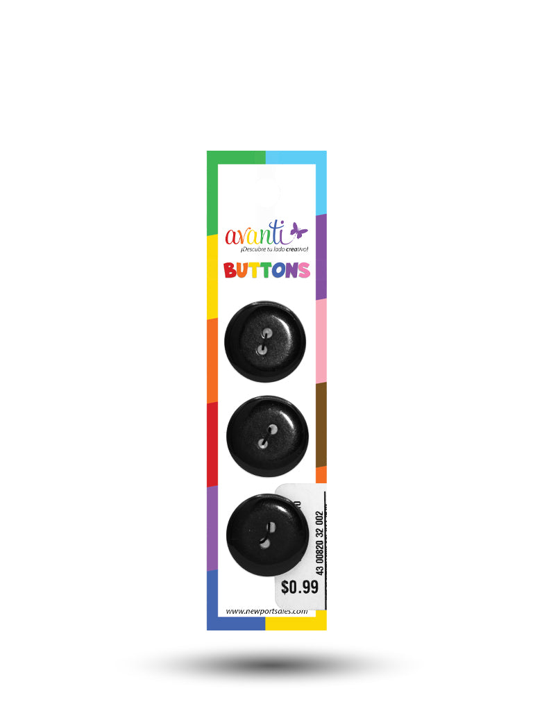 Sewing Buttons – 32L (20mm / 0.79 inches) with 2 Holes – Perfect for Coats, Blazers & Upholstery, 12-Pack