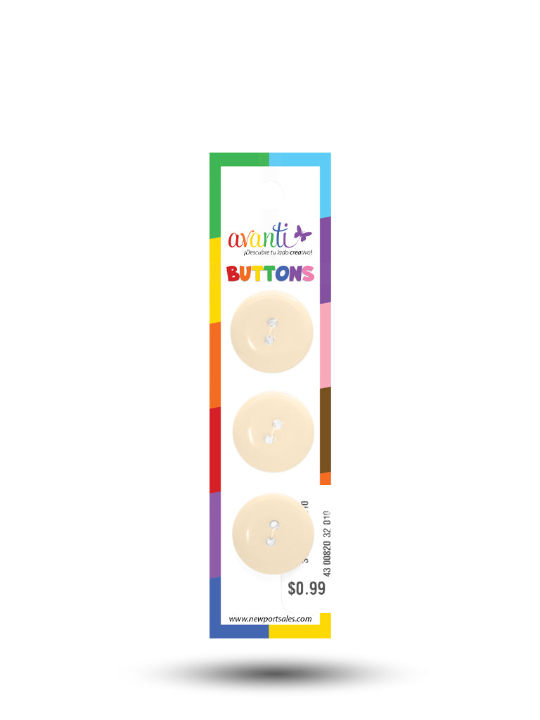 Sewing Buttons – 32L (20mm / 0.79 inches) with 2 Holes – Perfect for Coats, Blazers & Upholstery, 12-Pack