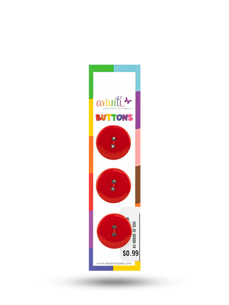 Sewing Buttons – 32L (20mm / 0.79 inches) with 2 Holes – Perfect for Coats, Blazers & Upholstery, 12-Pack