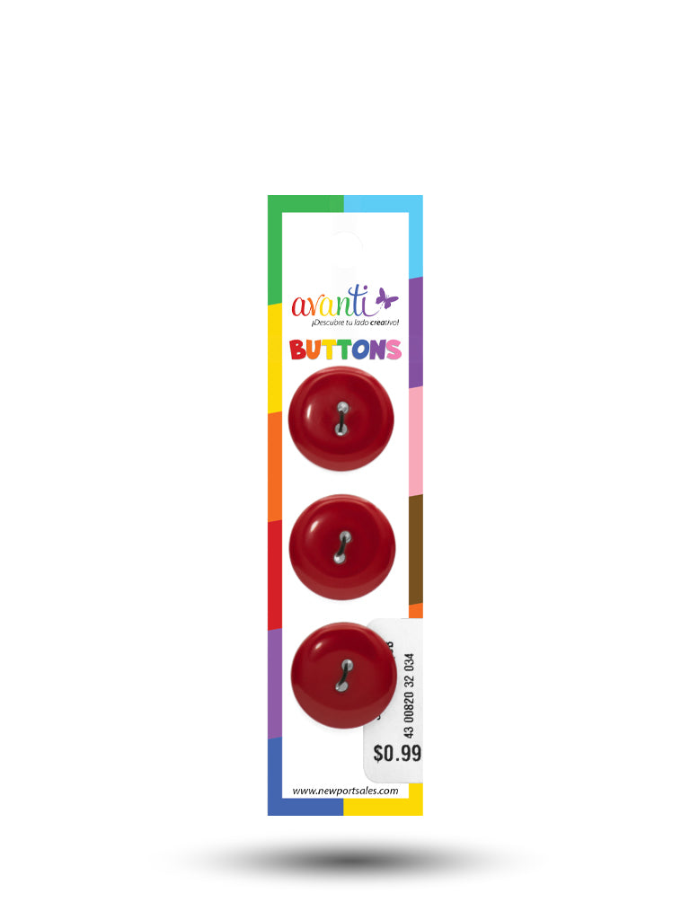 Sewing Buttons – 32L (20mm / 0.79 inches) with 2 Holes – Perfect for Coats, Blazers & Upholstery, 12-Pack