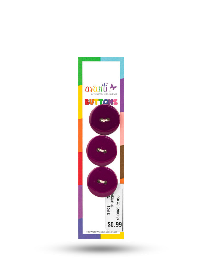 Sewing Buttons – 32L (20mm / 0.79 inches) with 2 Holes – Perfect for Coats, Blazers & Upholstery, 12-Pack