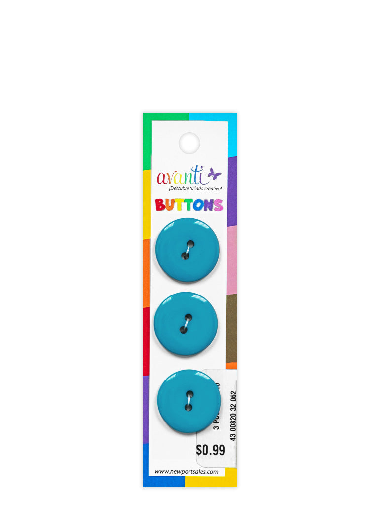 Sewing Buttons – 32L (20mm / 0.79 inches) with 2 Holes – Perfect for Coats, Blazers & Upholstery