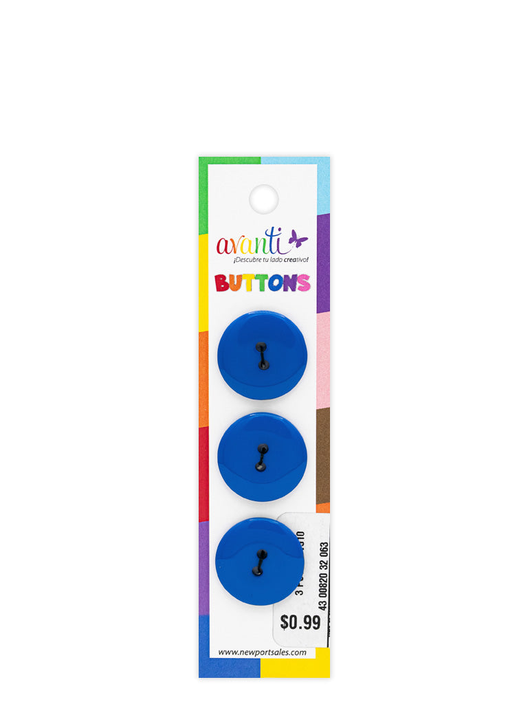 Sewing Buttons – 32L (20mm / 0.79 inches) with 2 Holes – Perfect for Coats, Blazers & Upholstery, 12-Pack